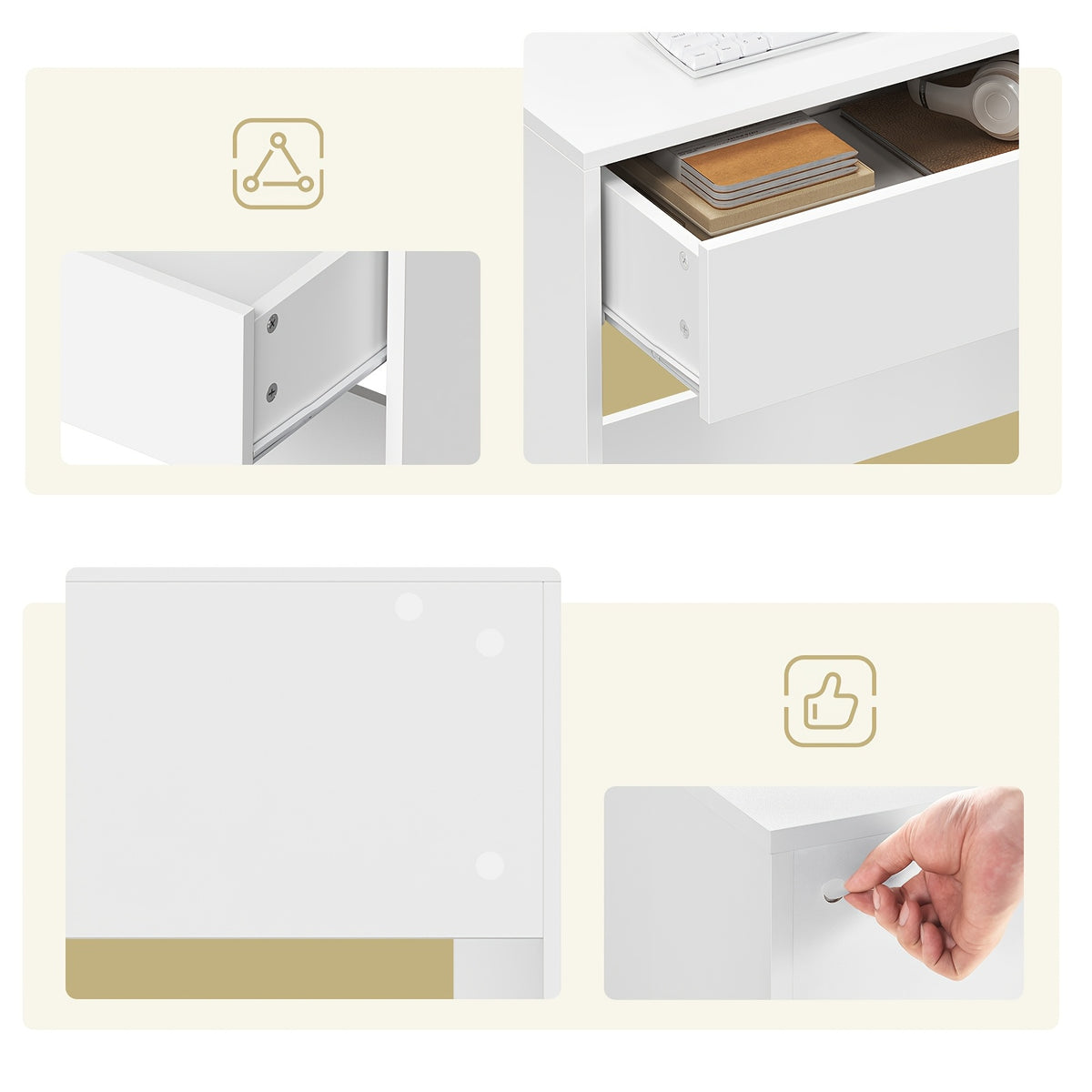 Tavolino da letto per laptop, Bianco per letto – vista dettagliata 7