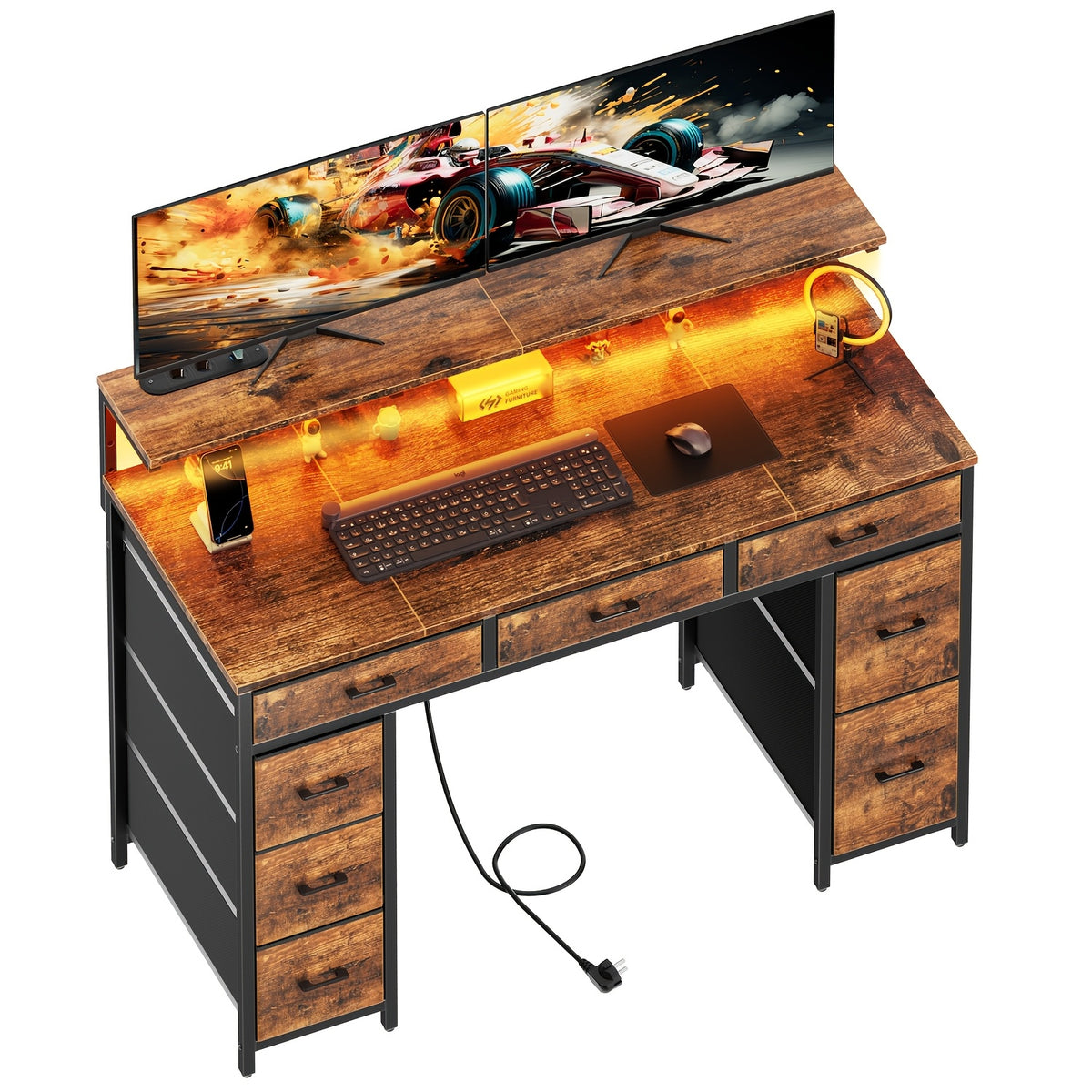 Tavolino da letto per laptop, Bianco per letto e smart working – vista dettagliata 3