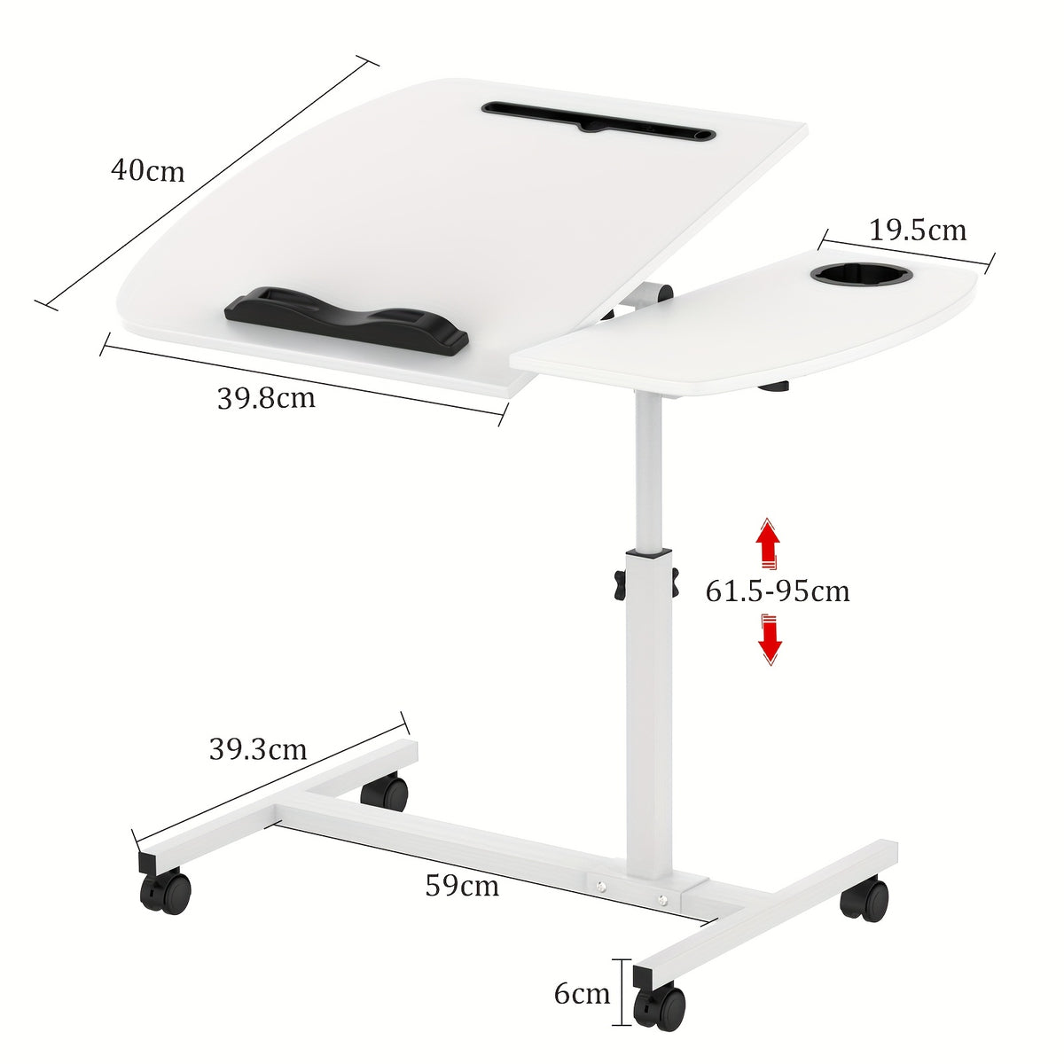 Tavolino da letto per laptop, Colore legno per divano e smart working – vista dettagliata 2