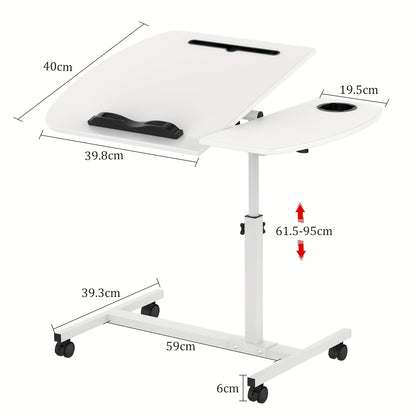 Tavolino da letto per laptop, Colore legno per divano e smart working – vista dettagliata 2
