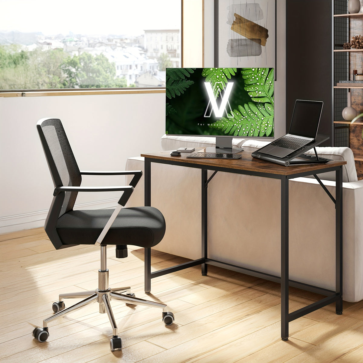Tavolino da letto per laptop, metallo per divano e letto – vista dettagliata 2