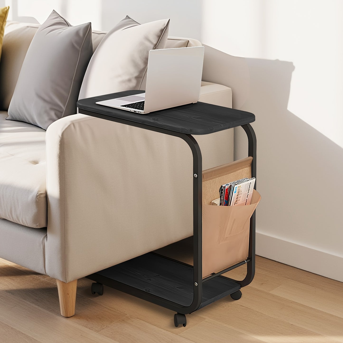Tavolino da letto per laptop, Noce per divano e smart working – vista dettagliata 3