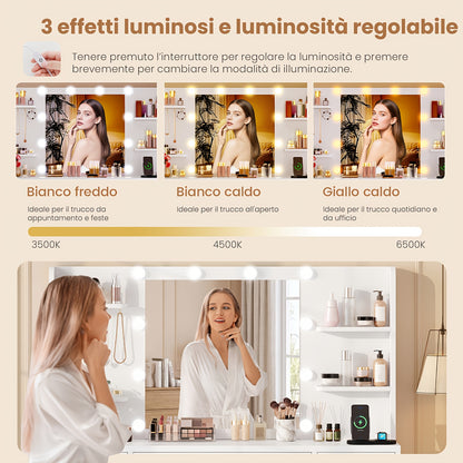 Tavolino da letto per laptop, Tavolo da Trucco con 7 Cassetti per divano – vista dettagliata 5