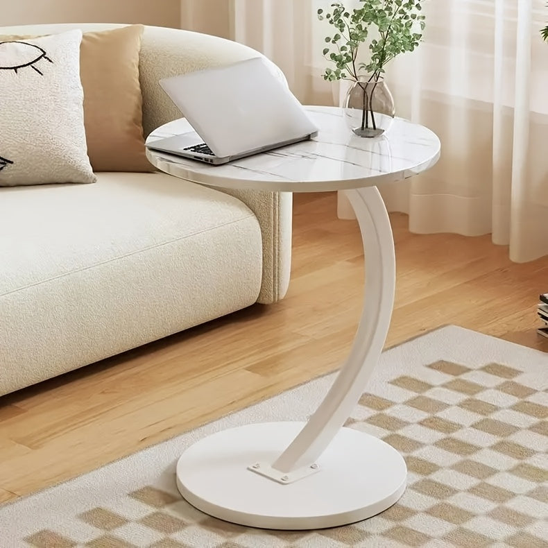 Tavolino Laterale Moderno Rotondo, Noce per letto e camera da letto – vista dettagliata 9