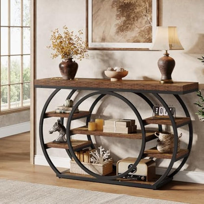 Tavolo Console Vintage, metallo per soggiorno e casa – vista dettagliata 7