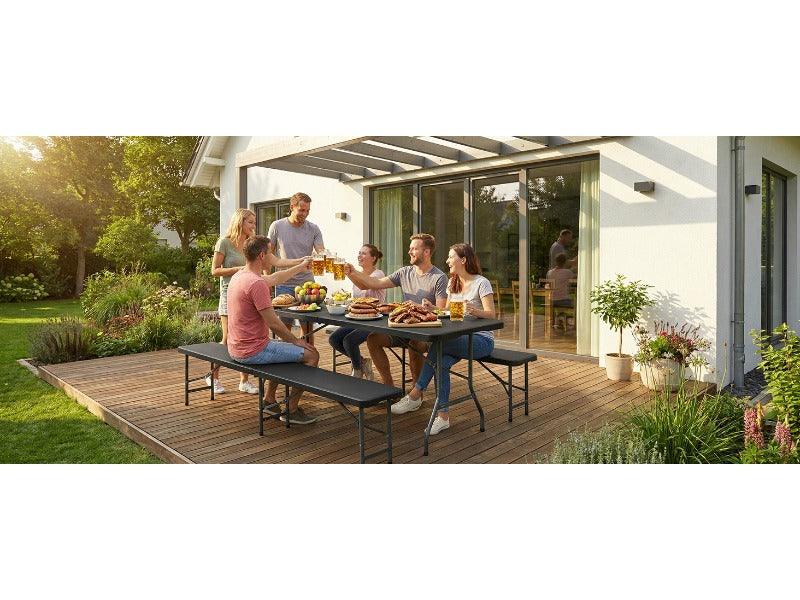 Tavolo da campeggio, pieghevole per balcone e giardino – vista dettagliata 15