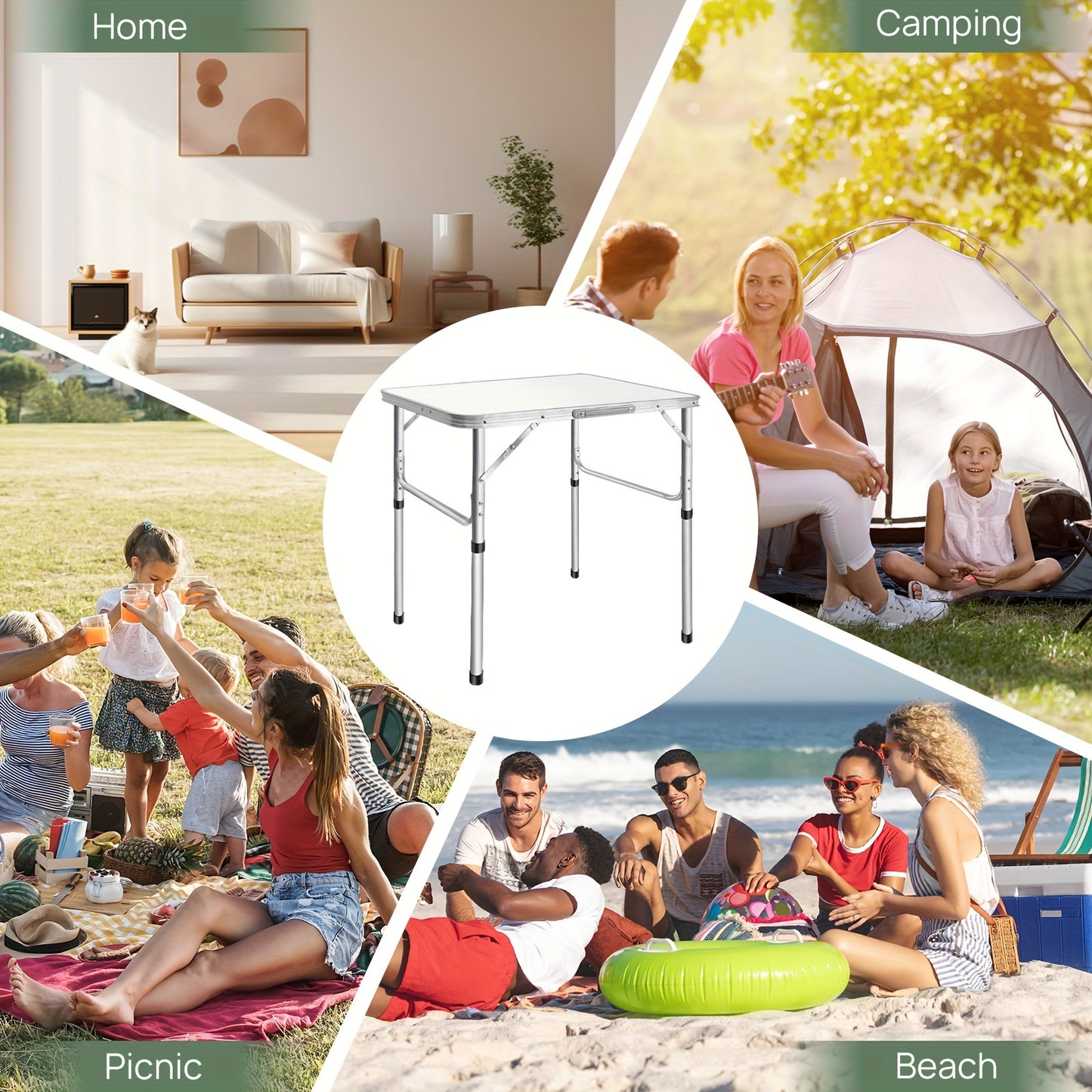 Tavolo da campeggio, regolabile per balcone e giardino – vista dettagliata 10