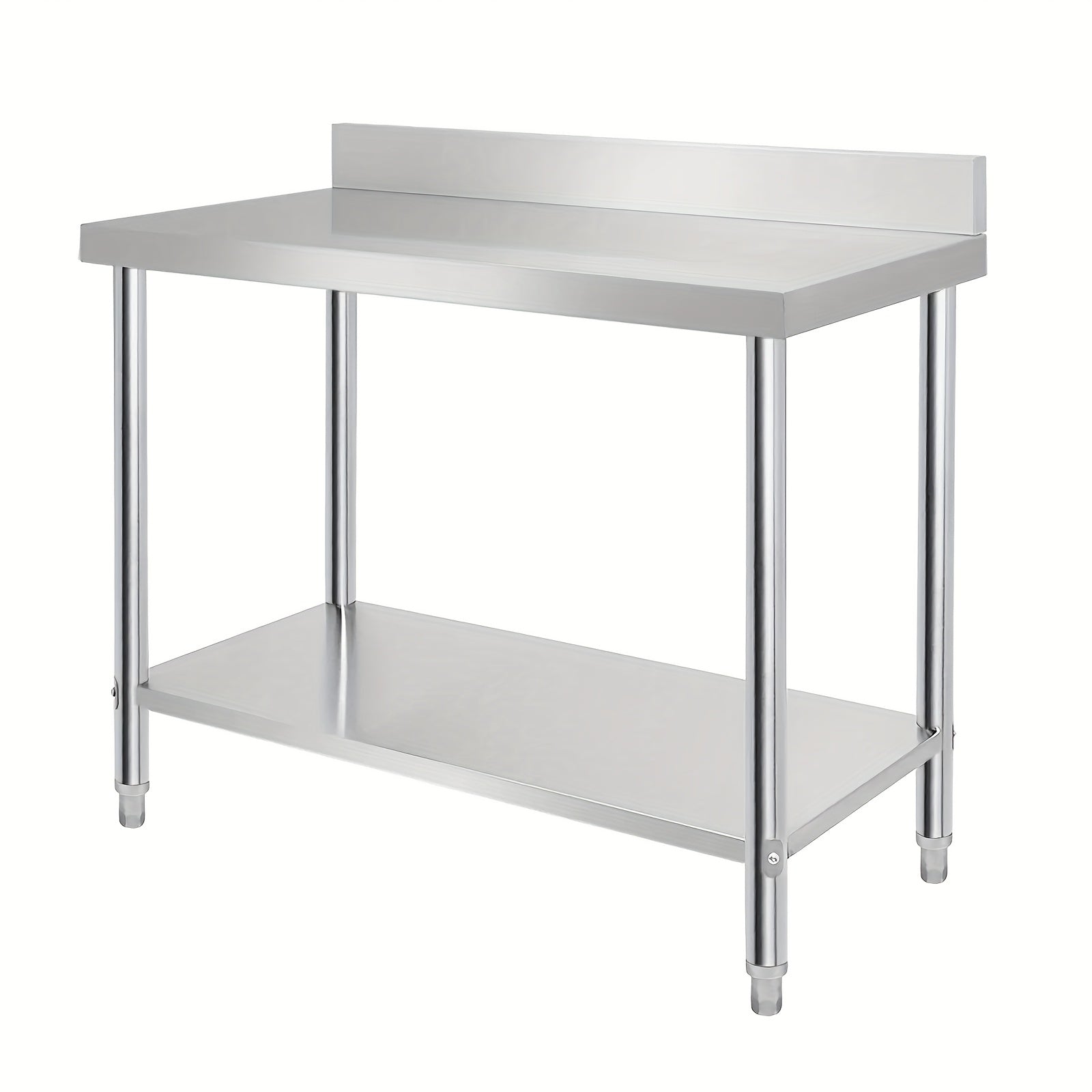 Tavolo da lavoro in acciaio inox, Dimensioni: 100*60*85 centimetri per cucina e zona pranzo – vista dettagliata 3