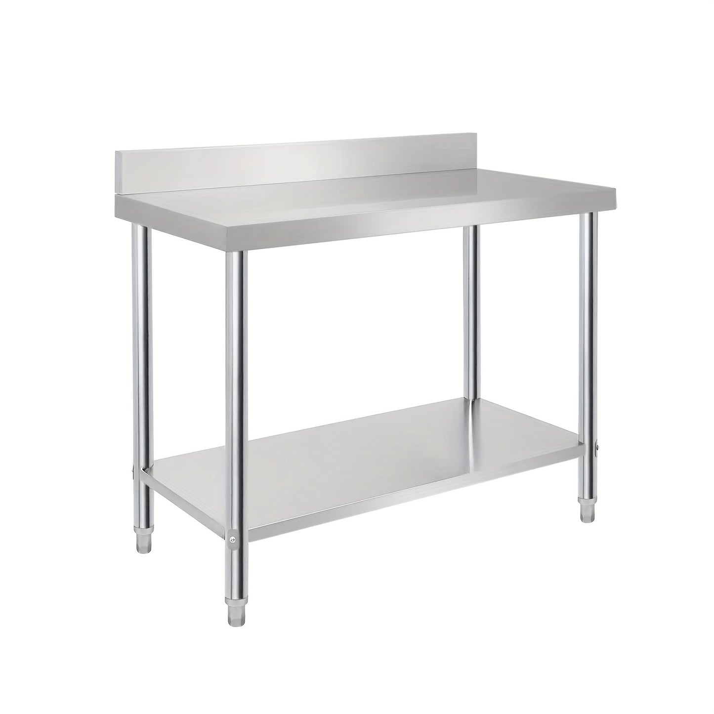 Tavolo da lavoro in acciaio inox, Dimensioni: 100*60*85 centimetri per cucina e zona pranzo – vista dettagliata 4