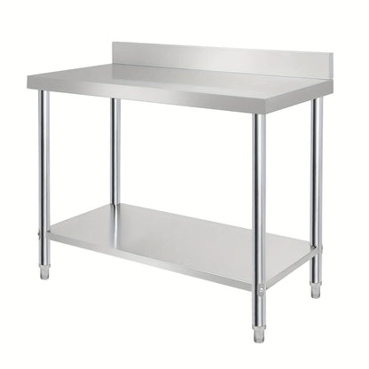 Tavolo da lavoro in acciaio inox, Dimensioni: 100*60*85 centimetri per cucina e zona pranzo – vista dettagliata 6