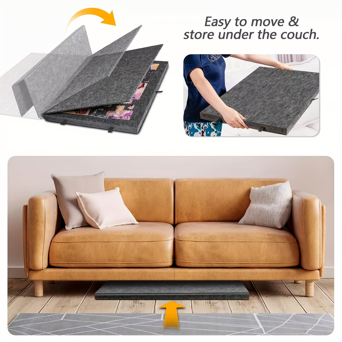 Tavolo per puzzle, 1pz. +6 Cassetti +2 Scatola di immagazzinaggio per progetti creativi – vista dettagliata 9
