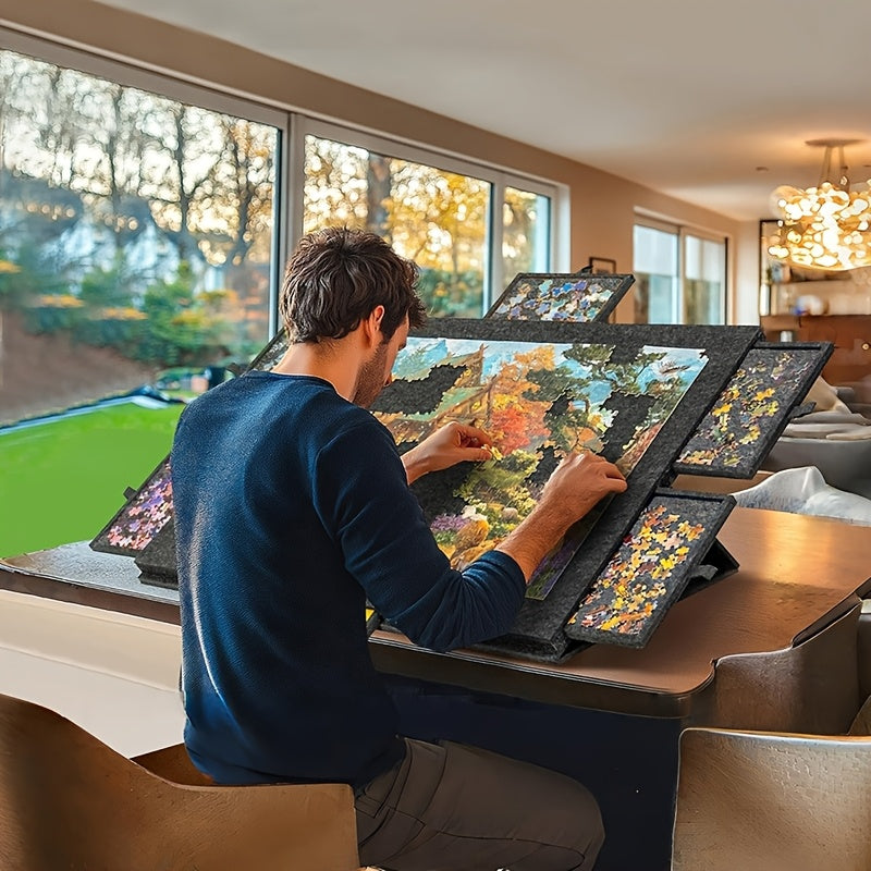 Tavolo per puzzle, 1pz. +6 Cassetti +2 Scatola di immagazzinaggio per progetti creativi e hobby – vista dettagliata 7