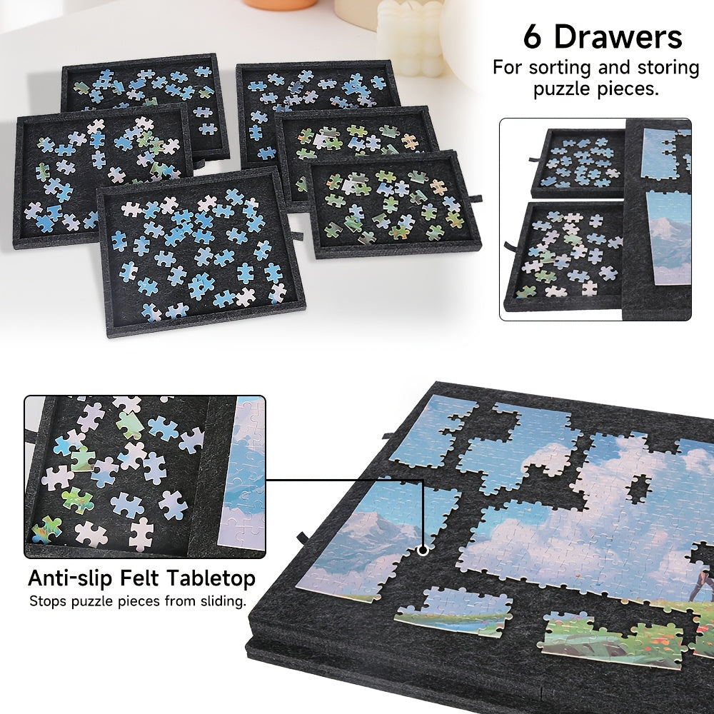 Tavolo Portapuzzle Portatile, Grigio per uso quotidiano e casa – vista dettagliata 6