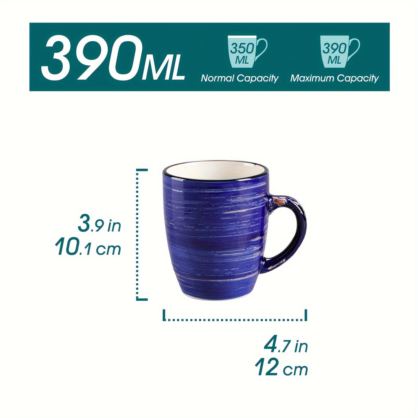Tazzine da caffè e tazze, 6 pezzi per casa e uso quotidiano – vista dettagliata 2