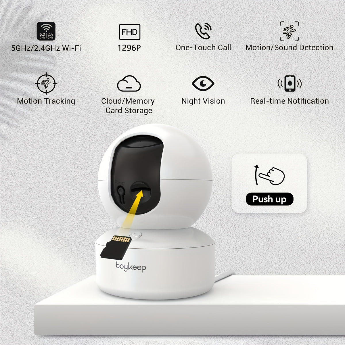 Telecamera di sorveglianza, rotazione 360° per casa e viaggio – vista dettagliata 3