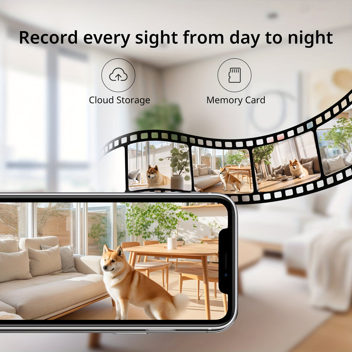 Telecamera di sorveglianza, rotazione 360° per casa e viaggio – vista dettagliata 5