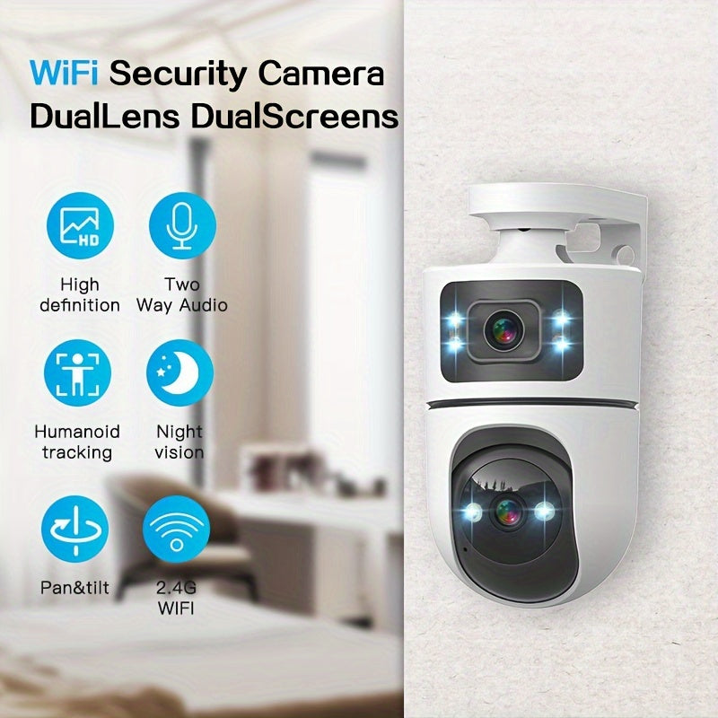 Telecamera di sorveglianza, Telecamera IP Wireless a Doppia Lente per viaggio – vista dettagliata 3