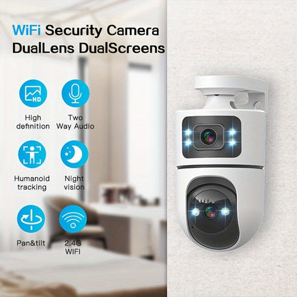 Telecamera di sorveglianza, Telecamera IP Wireless a Doppia Lente per viaggio – vista dettagliata 3