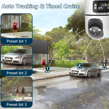 Telecamera di sorveglianza, Telecamera IP Wireless a Doppia Lente per viaggio – vista dettagliata 4