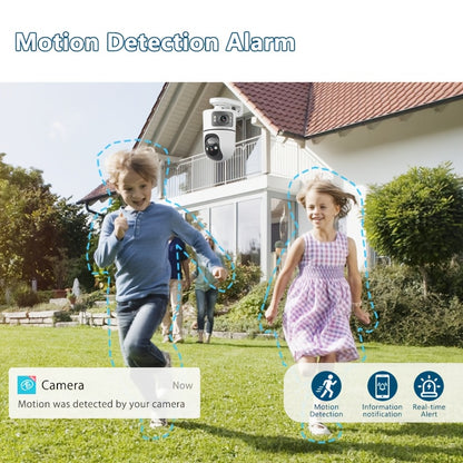 Telecamera di sorveglianza, Telecamera IP Wireless a Doppia Lente per viaggio – vista dettagliata 5