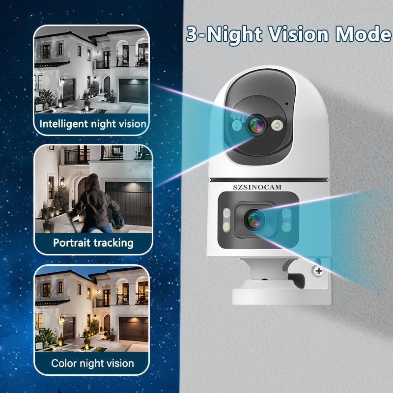 Telecamera di sorveglianza, Telecamera IP Wireless a Doppia Lente per viaggio – vista dettagliata 8