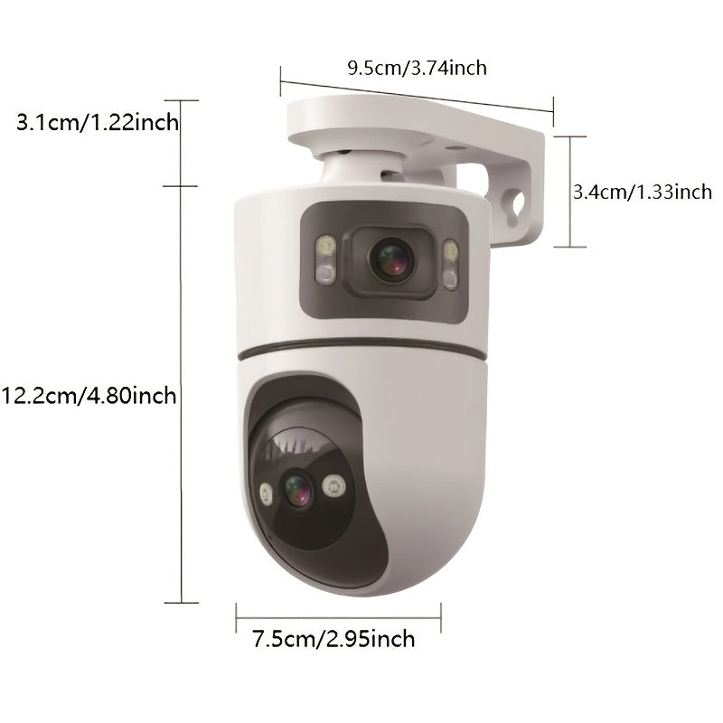 Telecamera di sorveglianza, Telecamera IP Wireless a Doppia Lente per viaggio – vista dettagliata 9