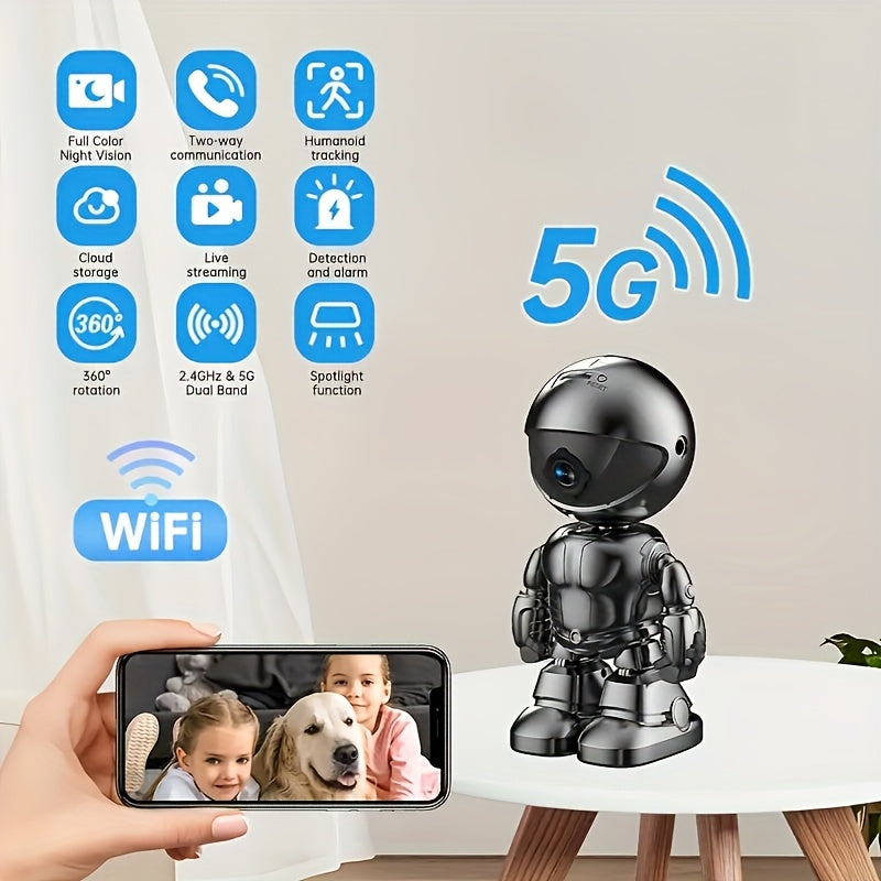 Telecamera di sorveglianza, Telecamera Robot Smartphone HD 3MP per viaggio e camera da letto – vista dettagliata 3