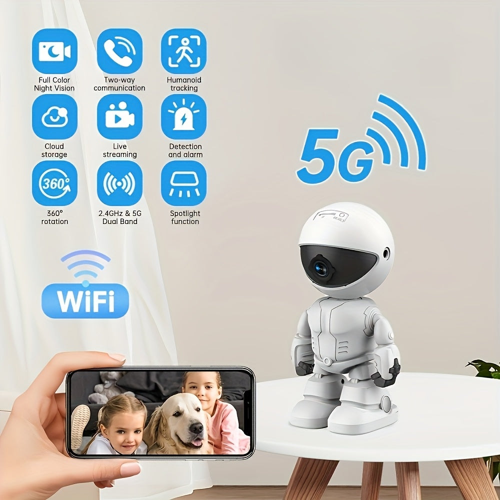 Telecamera di sorveglianza, Telecamera Robot Smartphone HD 3MP per viaggio e camera da letto – vista dettagliata 5