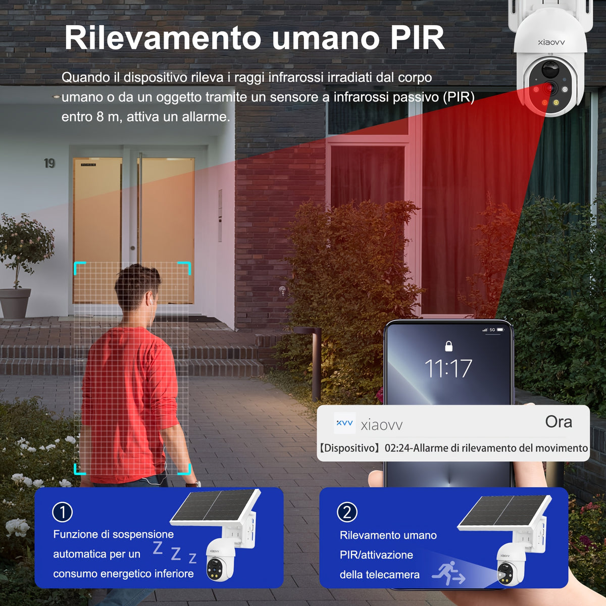 Telecamera di sorveglianza, wireless per casa e viaggio – vista dettagliata 4