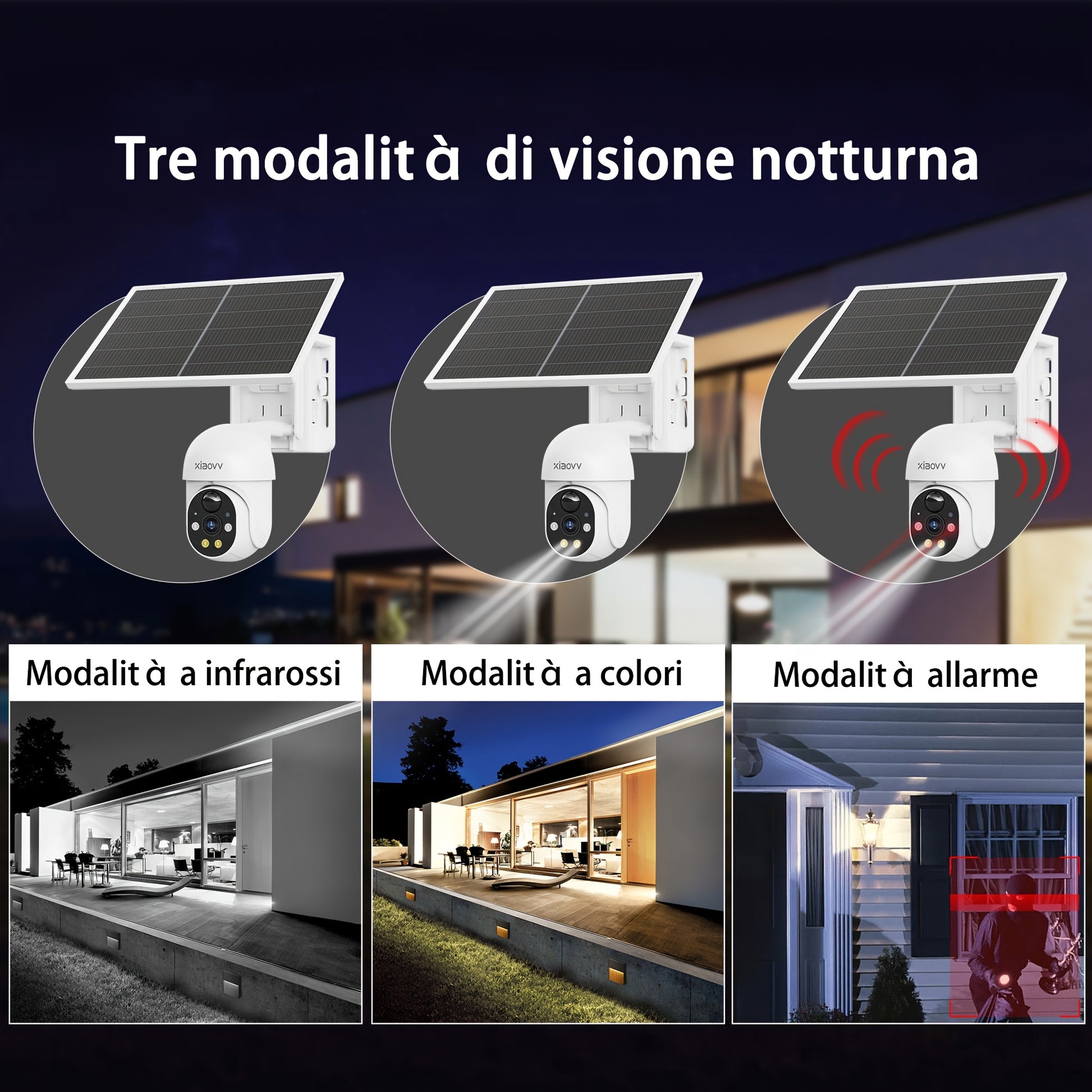 Telecamera di sorveglianza, wireless per casa e viaggio – vista dettagliata 6