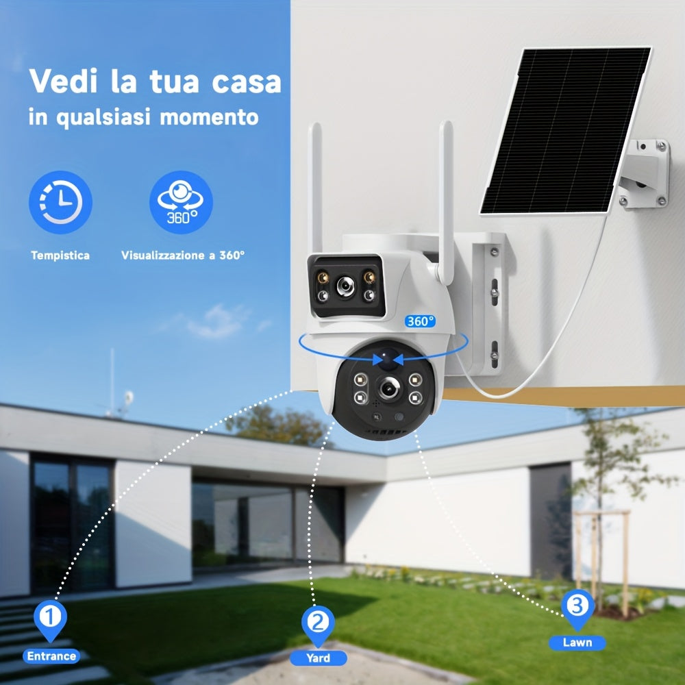 Telecamera esterna, rotazione 360° per sistema di sorveglianza aziendale e casa – vista dettagliata 4