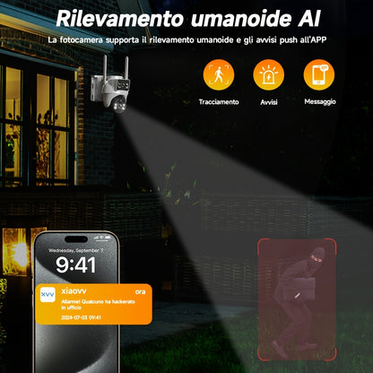 Telecamera esterna, rotazione 360° per sistema di sorveglianza aziendale e casa – vista dettagliata 6