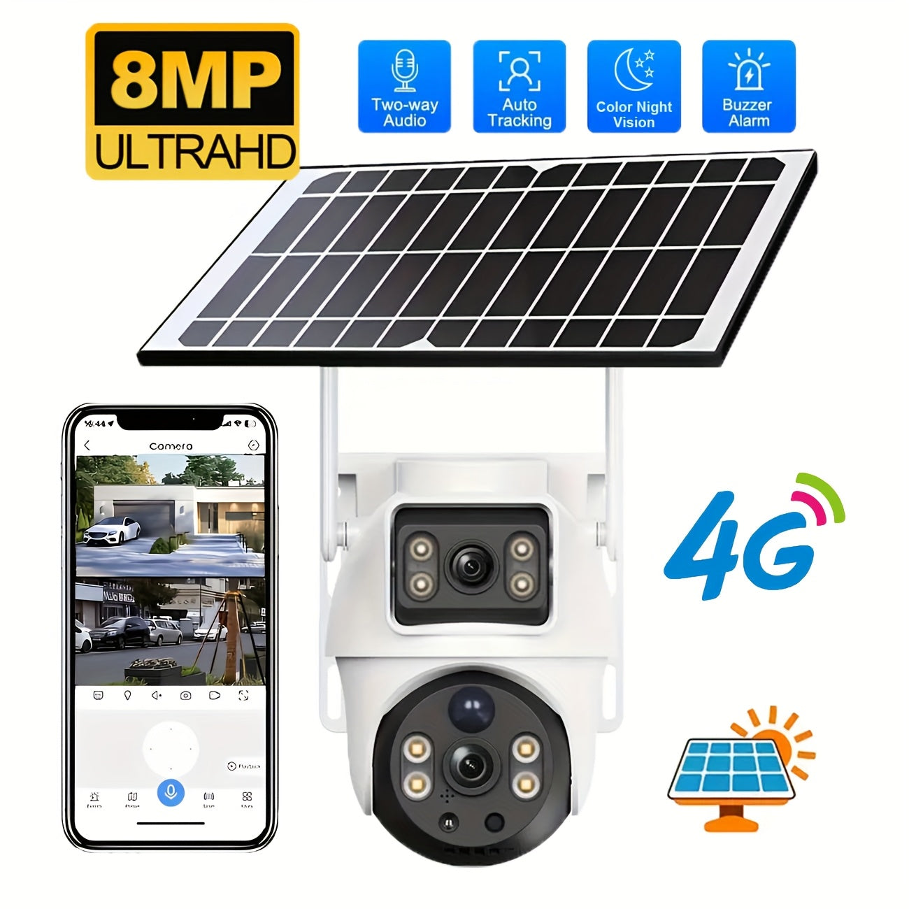 Telecamera esterna, rotazione 360° per sistema di sorveglianza aziendale e casa – vista dettagliata 7