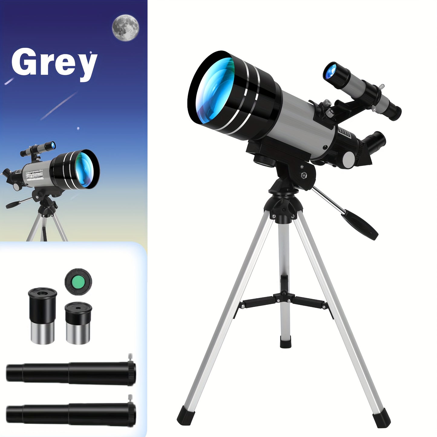 Telescopio astronomico, Blu per viaggio e campeggio – vista dettagliata 5