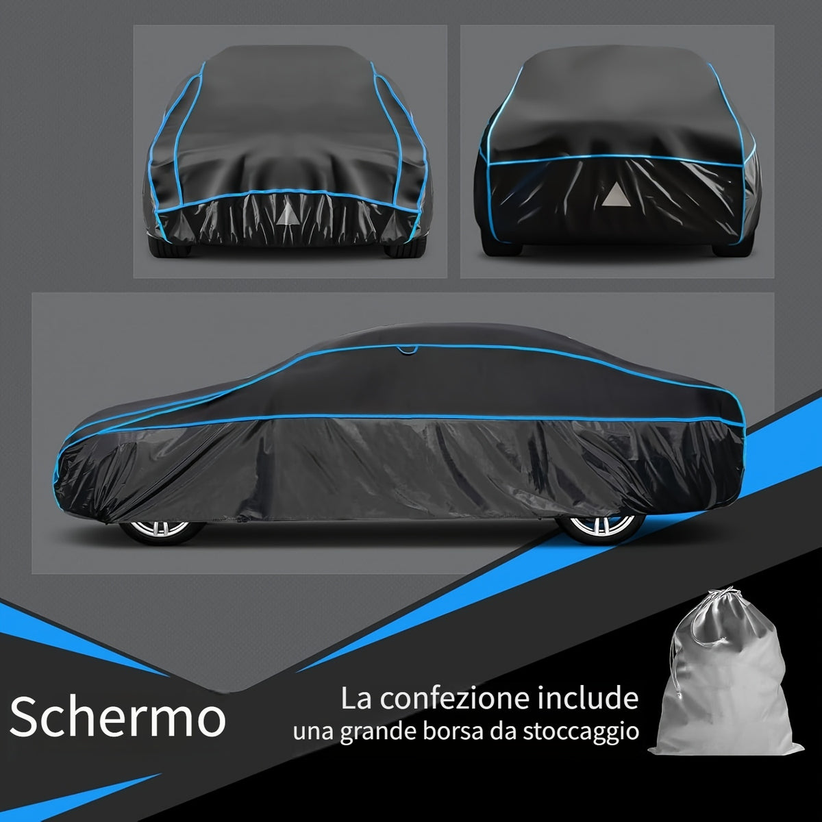 Telo Copriauto Antigrandine, Coupé hatchback di classe A2 (420-450 cm) per officina e fai da te – vista dettagliata 5