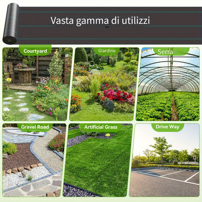 Telo pacciamatura antierba, Nero per giardino e terrazza – vista dettagliata 4