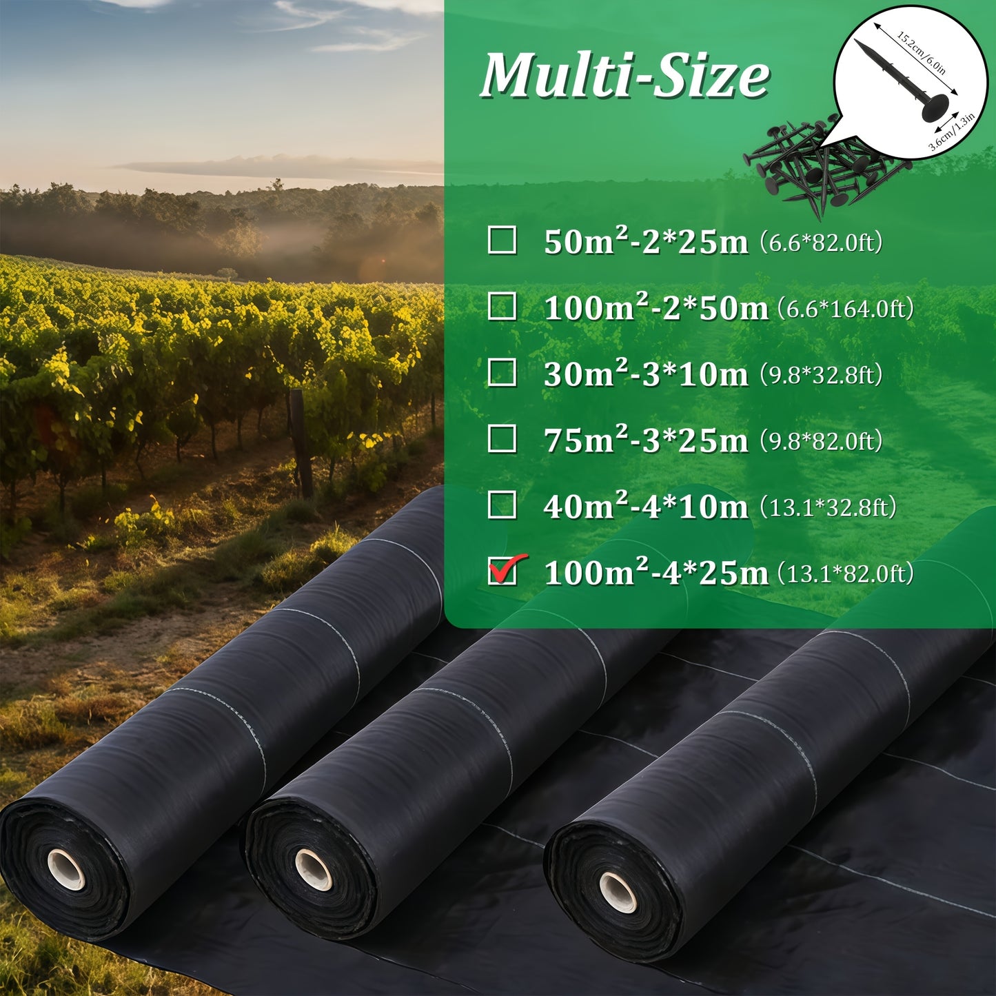 Telo per diserbo resistente, 120G per diserbo resistente 120G e il sole del suolo – vista dettagliata 14