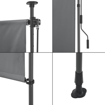 Teloneo Verticale da Balcone Cimarra, Grigio scuro per giardino e terrazza – vista dettagliata 6