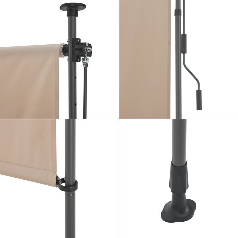 Teloneo Verticale da Balcone Cimarra, Grigio scuro per giardino e terrazza – vista dettagliata 12