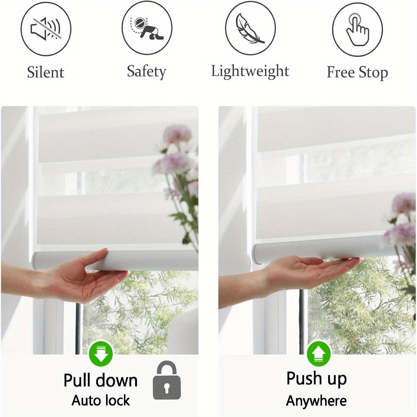 Tenda a rullo, 90 cm per privacy e finestre – vista dettagliata 6