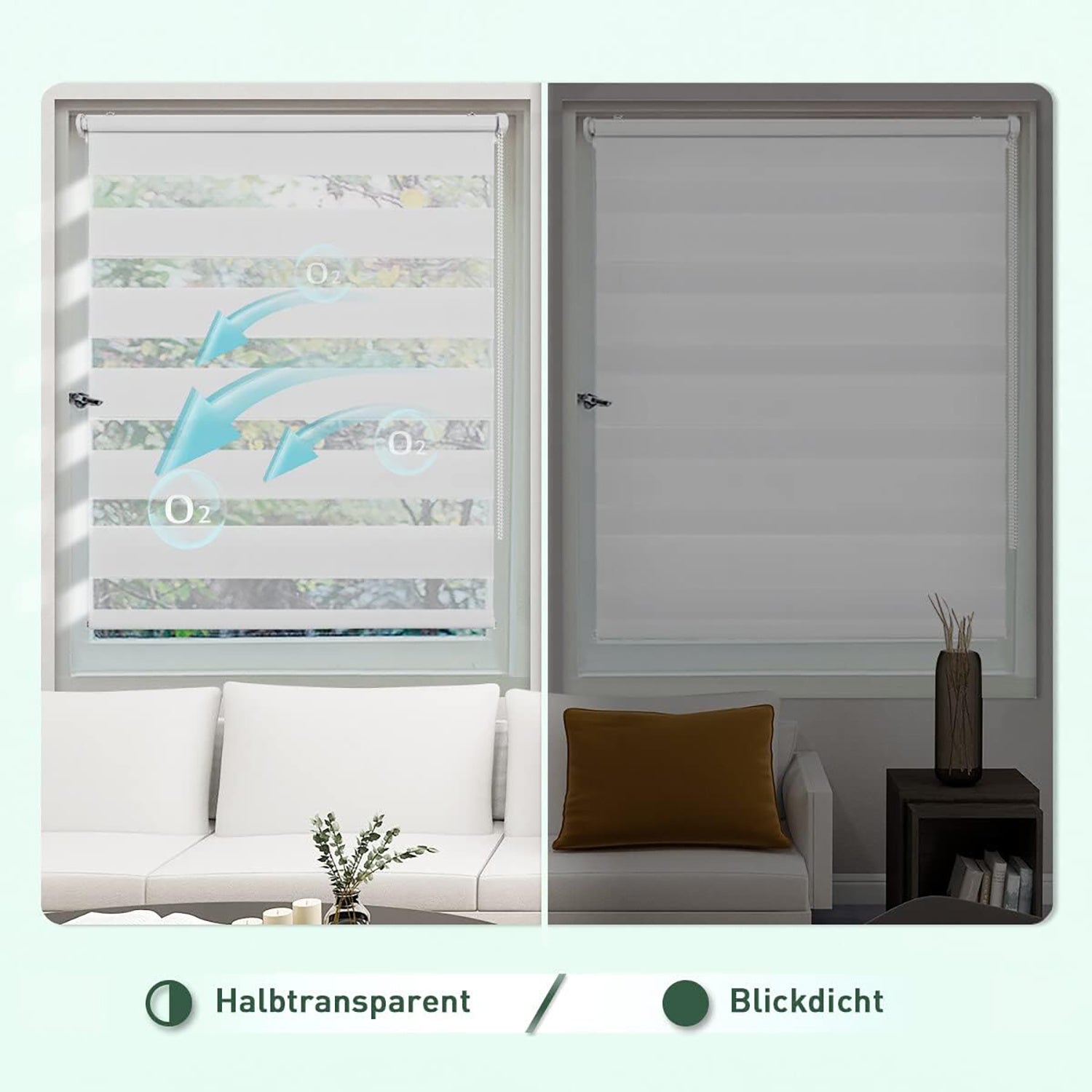 Tenda a rullo, 90 cm per privacy e finestre – vista dettagliata 11