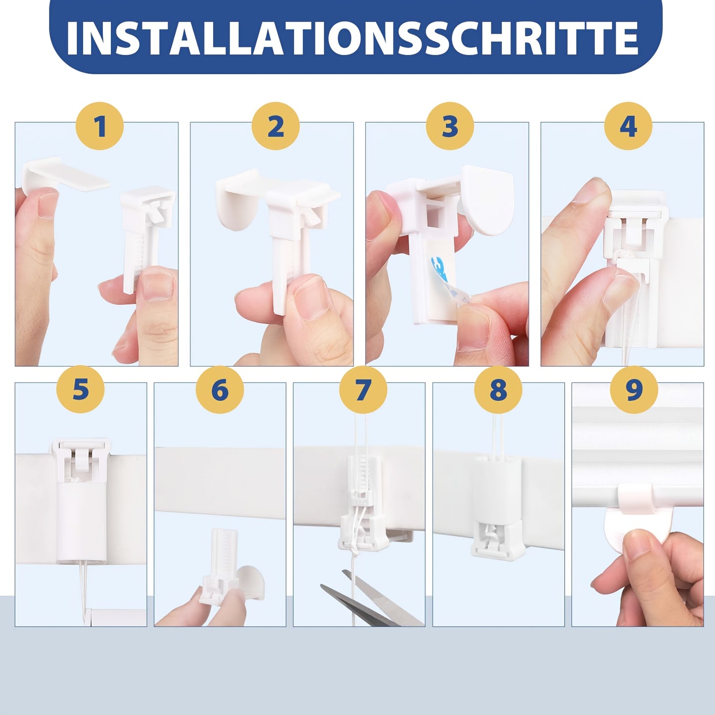 Tenda a rullo, Bianco semitrasparente + grigio scuro completamente oscurante per camera da letto – vista dettagliata 11