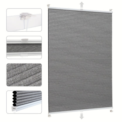 Tenda a rullo, Grigio scuro con texture in tessuto per finestre – vista dettagliata 13