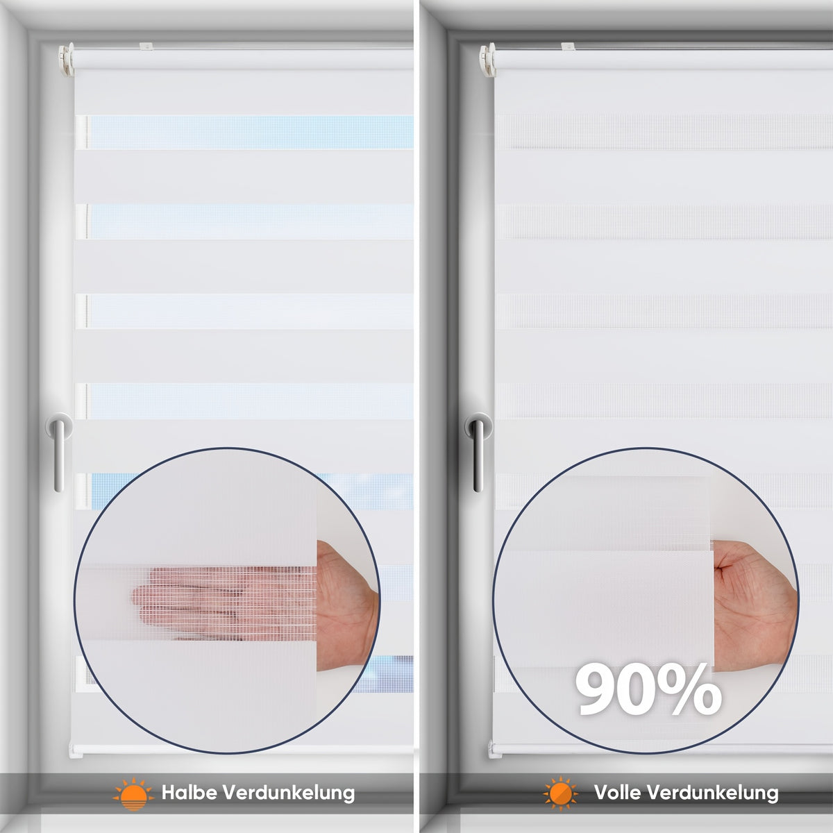 Tenda a rullo, Grigio scuro per privacy – vista dettagliata 4
