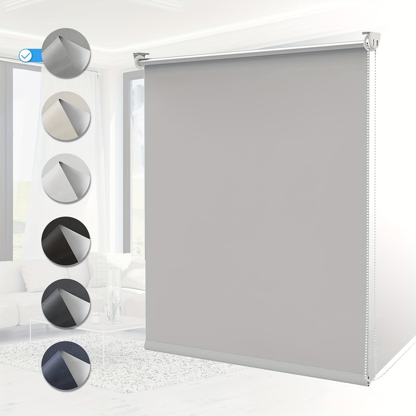 Tenda a rullo, Grigio scuro per privacy e finestre – vista dettagliata 16