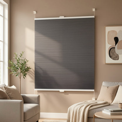 Tenda a rullo, Tessuto imitazione beige per privacy e finestre – vista dettagliata 6