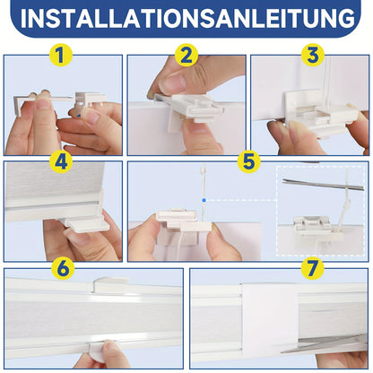 Tenda a rullo, Tessuto imitazione beige per privacy e finestre – vista dettagliata 10