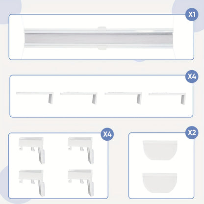 Tenda a rullo, Tessuto imitazione beige per privacy e finestre – vista dettagliata 11