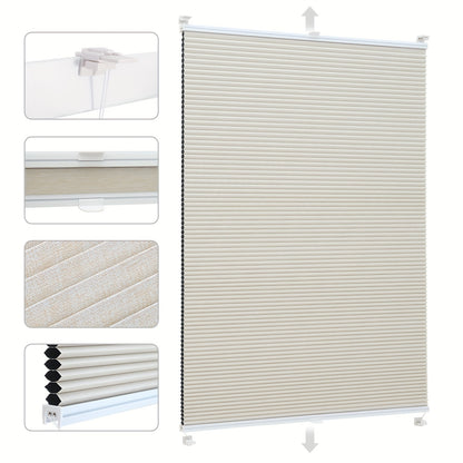 Tenda a rullo, Tessuto imitazione beige per privacy e finestre – vista dettagliata 12
