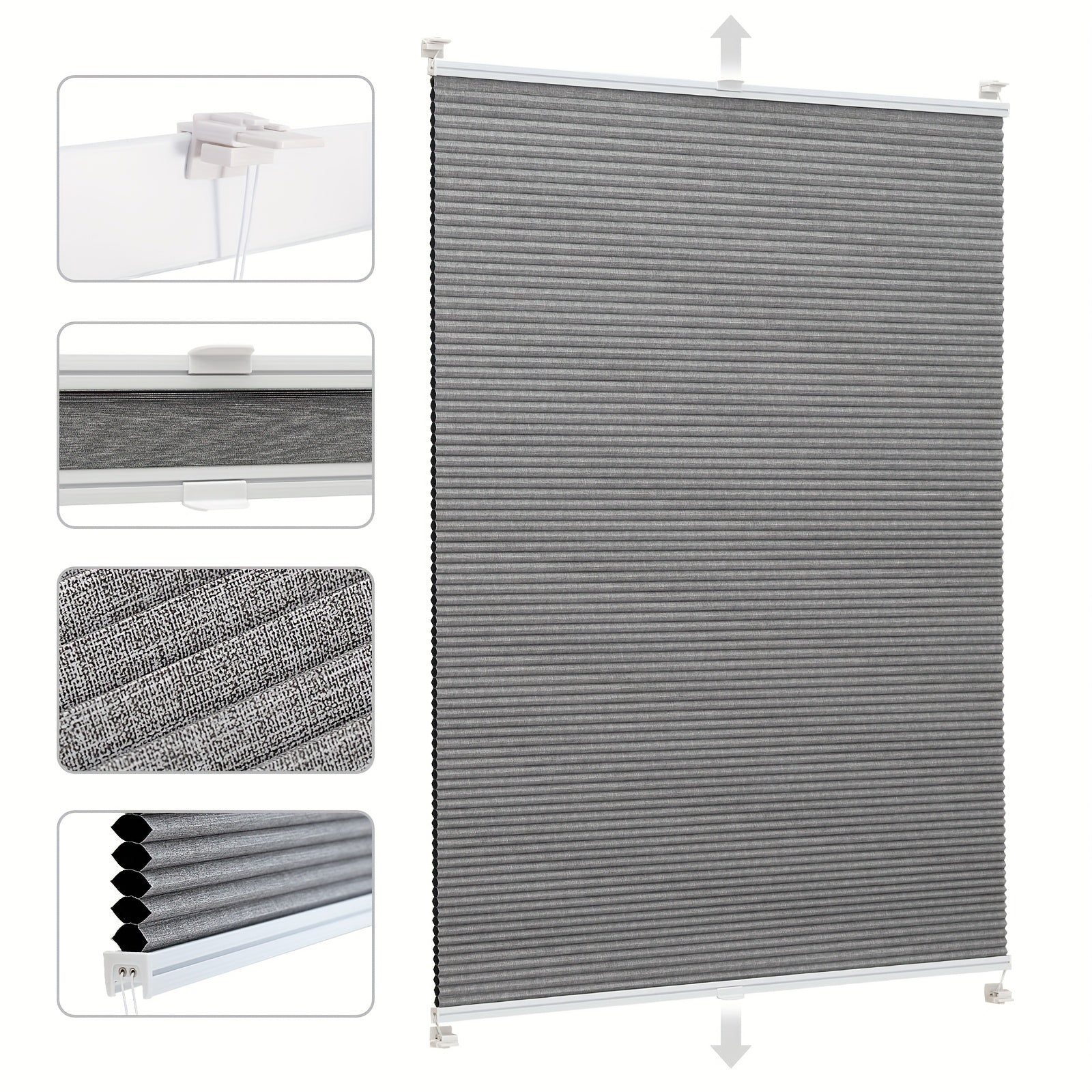 Tenda a rullo, Tessuto imitazione beige per privacy e finestre – vista dettagliata 13